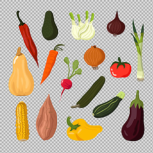 写实风格蔬菜免抠png透明图层素材