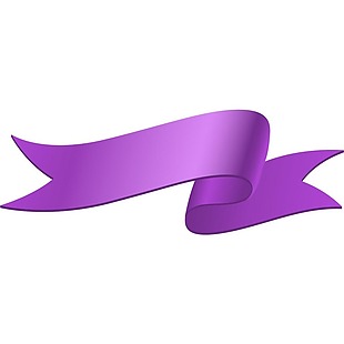 紫色飘带元素