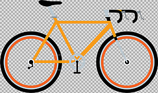 运动单车自行车插画免抠png透明图层素材