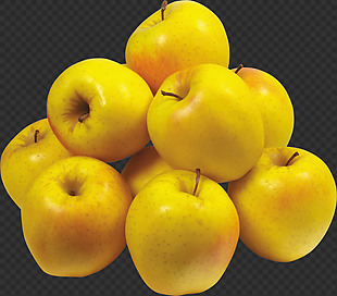 一堆黄苹果图片免抠png透明图层素材