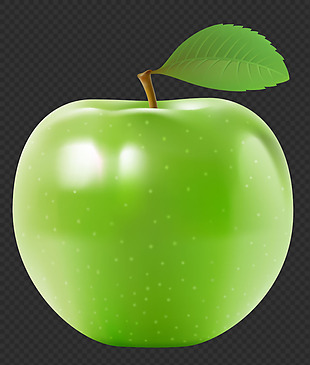 靓丽青苹果图片免抠png透明图层素材