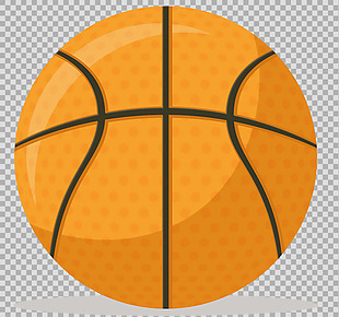 手绘橙色篮球插图免抠png透明图层素材
