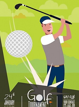 高尔夫运动广告背景
