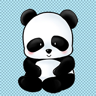 可爱的小熊猫免抠png透明图层素材