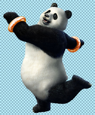 带着手镯的熊猫免抠png透明图层素材