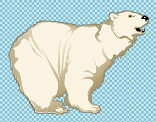 手绘卡通北极熊免抠png透明图层素材