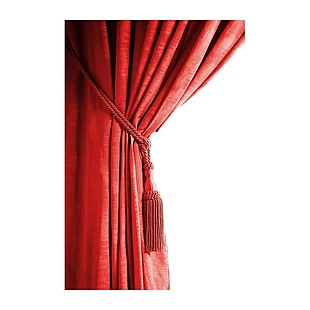 红色窗帘png元素