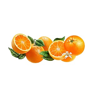 一堆橙子png免扣元素