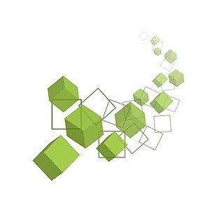 绿色方格装饰背景png元素