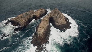 实拍石头岛屿视频素材