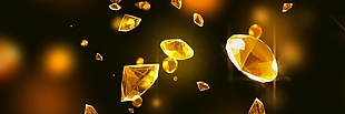 金色水晶钻石落下视频