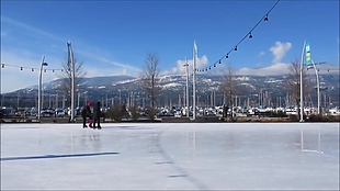 城市风光雪景视频