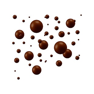 手绘褐色巧克力元素