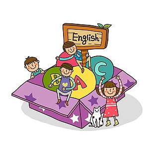 卡通礼盒学英语元素