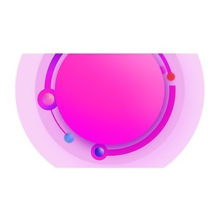 粉色圆圈png元素