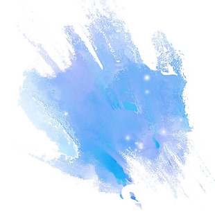 手绘蓝色图案png元素