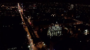 城市马路灯光夜景视频