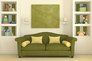 小清新客厅沙发效果图图片