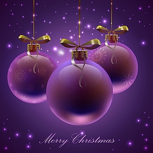 紫色圣诞背景素材