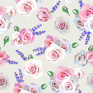 粉色玫瑰花纹理图案矢量背景