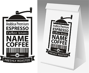 咖啡纸质包装装饰图案设计