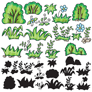 手绘水彩植物插画