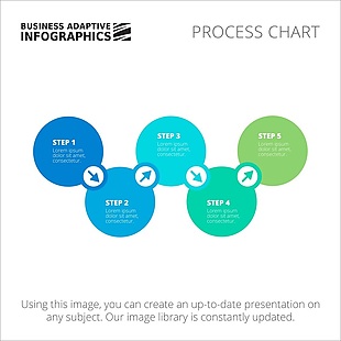 蓝色系列圆形PPT数据可视化美化素材