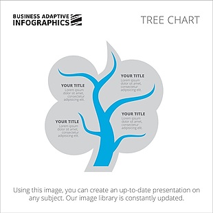 树杈风格PPT数据可视化年终总结美化素材
