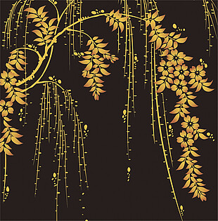 金色树枝背景图