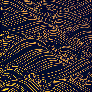 金色海浪纹理背景图
