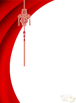 红色中国结幕布H5背景素材