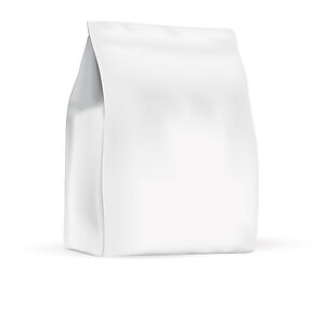 实物白色纸质包装袋元素