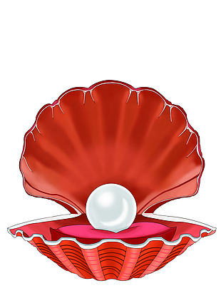 红色外壳白色珍珠PSD元素素材