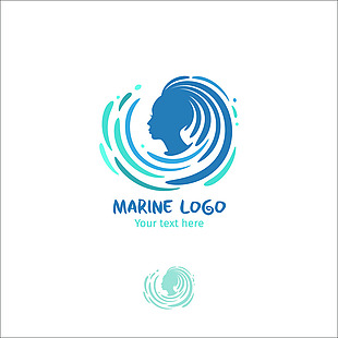 蓝色头像logo