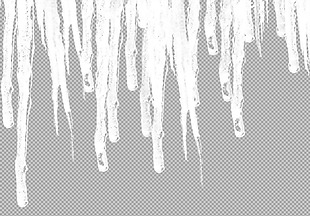 白色冰柱免抠png透明图层素材