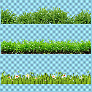 绿色草草丛免抠png透明图层素材