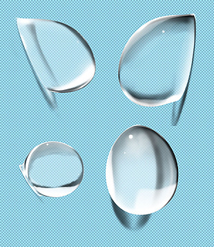 透明水滴免抠png透明图层素材