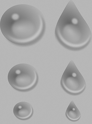 灰色水滴免抠png透明图层素材
