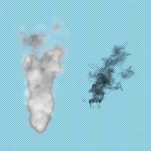 两个烟雾免抠png透明图层素材