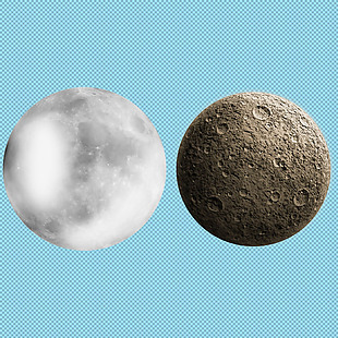真实月球免抠png透明图层素材