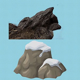 石头山免抠png透明图层素材