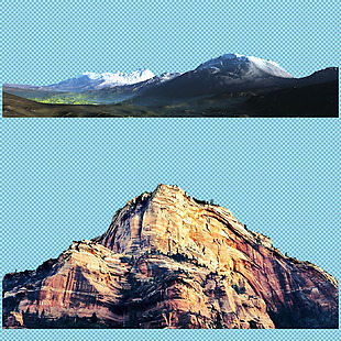 巍峨的山脉免抠png透明图层素材