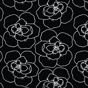 黑色植物花卉图案背景素材