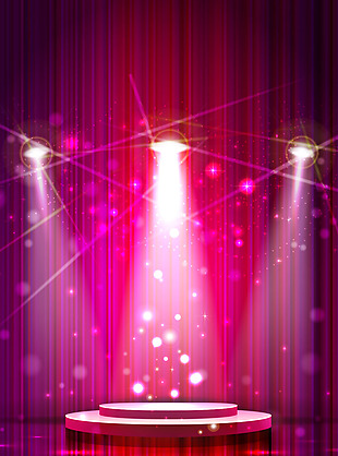 唯美紫色舞台灯光H5背景素材