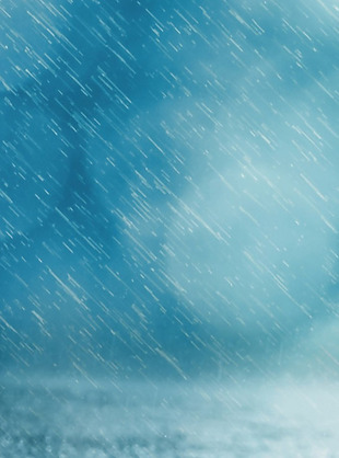 蓝色下雨雨季H5背景素材
