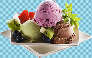 水果沙拉冰淇淋免抠png透明图层素材