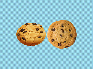 两块圆形饼干免抠png透明图层素材