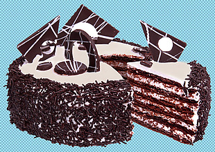 美味巧克力蛋糕免抠png透明图层素材