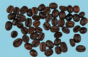 黑色咖啡豆免抠png透明图层素材