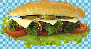 美味汉堡治免抠png透明图层素材